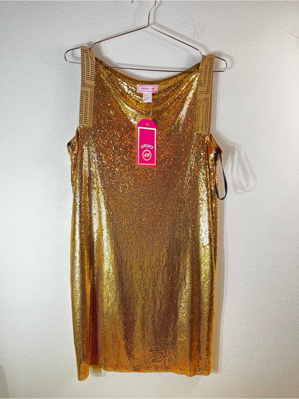 Versace x H&M Gold Sequin Tank Dress
